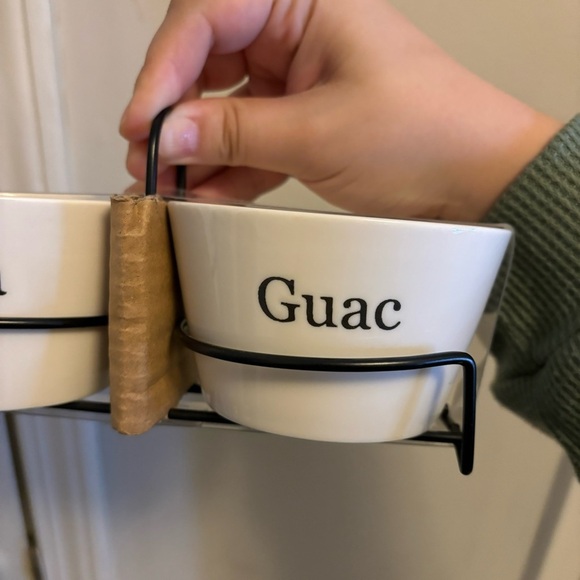 Salsa and Guacamole Dip Bowls and Holder - Picture 10 of 10